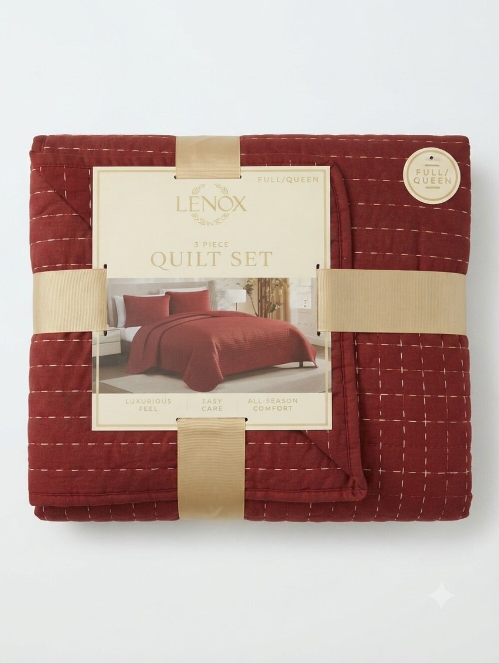 NWT Lenox Quilt & Sham Set (Red)